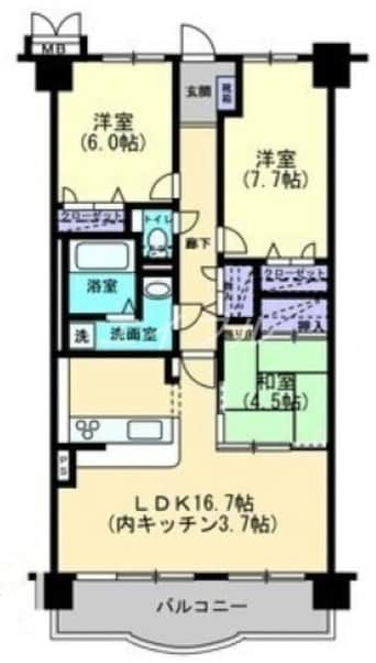 間取図 サントノーレ西市