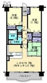 サントノーレ西市 3LDKの間取り