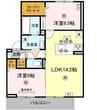 レジリエンス 2LDKの間取り