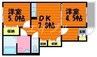 Bonheur H 2DKの間取り