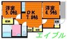 Bonheur H 2DKの間取り