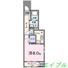 ピアチェーレ 1Kの間取り