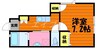 CASA west 1Kの間取り