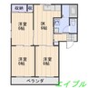 ディアスルシードⅠ 3DKの間取り