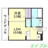 プレミアムコート乙島 1LDKの間取り