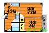 ガーディニアシティー稲荷町 2Kの間取り