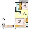 エルドール 2LDKの間取り