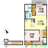 エルドール 2LDKの間取り