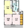 レコルト福田　Ⅱ 2DKの間取り