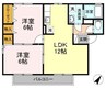 ぷらむハイツ　Ａ棟 2LDKの間取り