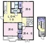プラティ－ヌＫ．Ｄ 3LDKの間取り
