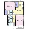 エクセレンス 2DKの間取り