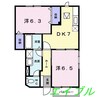 エクセレンス 2DKの間取り