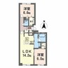 ベレオガーデンズ上中野 2LDKの間取り