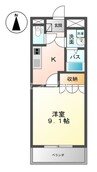 グランディア 1Kの間取り