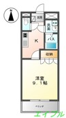 グランディア 1Kの間取り