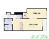 cocoru庭瀬 1LDKの間取り