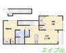 cocoru庭瀬 2LDKの間取り