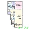 アゴーラ　Ａ棟 1LDKの間取り