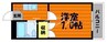 マンションハピネス 1Kの間取り