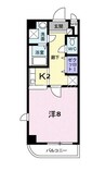 ニューメゾン森安 1Kの間取り