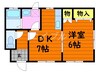 ノーブル寿美 1DKの間取り