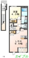 フロード・N 1LDKの間取り