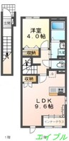 フロード・N 1LDKの間取り