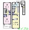 レスペヘリオスＢ 2LDKの間取り