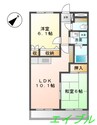 サンピア大福 2LDKの間取り