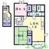ピュアスペ－ス 2LDKの間取り
