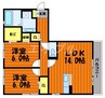 オリーブ 2LDKの間取り