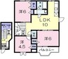 マスカット若宮 3LDKの間取り