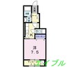 サンフラワーＫ 1Kの間取り