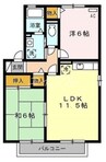 ピースインＴＯＭＯＥ 2LDKの間取り