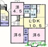 レインボー２１　Ａ棟 3LDKの間取り