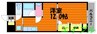 ルミエール松島 1Kの間取り
