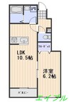 エクセレンス西花尻 1LDKの間取り