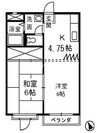 LMメゾン　A棟 2Kの間取り