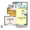 マーメゾン新福 1LDKの間取り