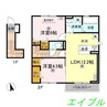 マーメゾン新福 2LDKの間取り