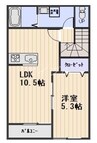 エクセレンス西花尻 1LDKの間取り