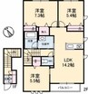 グラム 3LDKの間取り