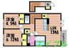 ソリスガーデン 2LDKの間取り