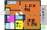 荘 1LDKの間取り