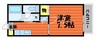 アンシャンテ沖新町 1Kの間取り