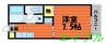 アンシャンテ沖新町 1Kの間取り