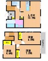 カバメゾン北長瀬 3LDKの間取り