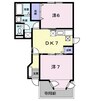 ヴィラフロ－ラＡ 2DKの間取り