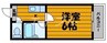 倉本コーポ 1Kの間取り